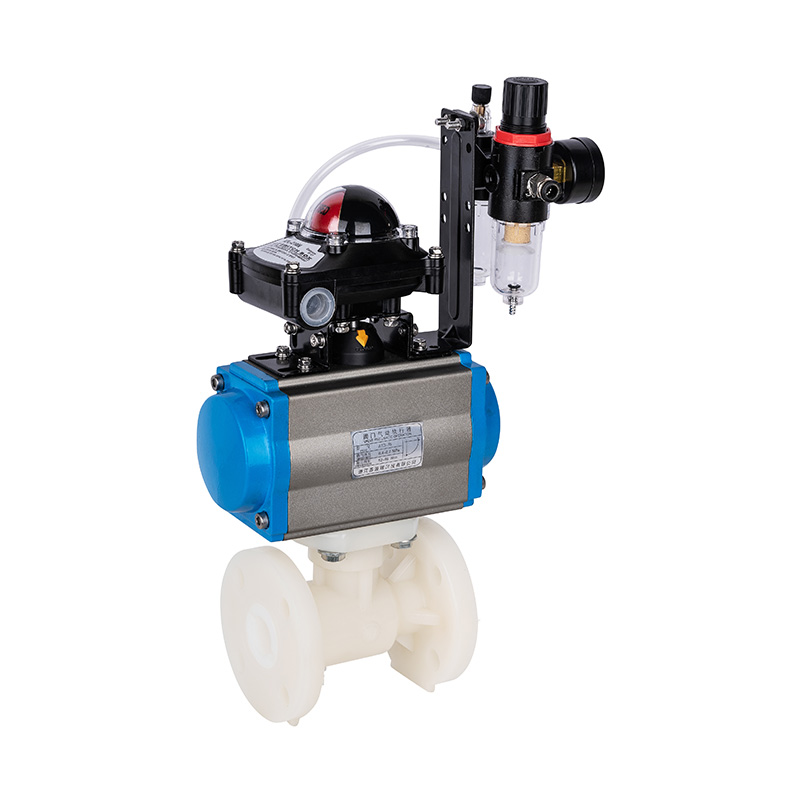 PVDF Q641F-10F Pneumatisk flenskuleventil DN15-300 1/2'-12' ANSI Standard